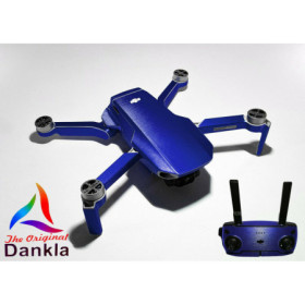 DJI MAVIC MINI - SKIN - ALU BLAU GEBÜRSTET - Folie / Decal / Wrap / Drohne