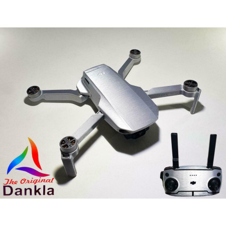 DJI MAVIC MINI - SKIN - ALU SILBER GEBÜRSTET - Folie / Decal / Wrap / Drohne