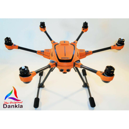 YUNEEC TYPHOON H - SKIN - Carbon Orange / Wrap / Decal / Foil / Folie / Drohne