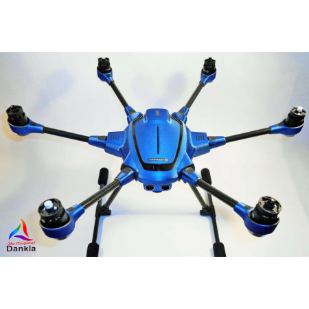 YUNEEC TYPHOON H - SKIN - Alu Blau geb. / blue brushed- Wrap/Decal/Folie/Drohne