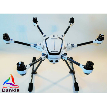 YUNEEC TYPHOON H - SKIN - Carbon Weiss/white / Wrap / Decal / Foil /Folie/Drohne