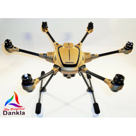 YUNEEC TYPHOON H - SKIN - Carbon Gold / Wrap / Decal / Foil / Folie / Drohne