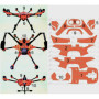 YUNEEC TYPHOON HPLUS - SKIN - NEON ORANGE / Wrap / Decal / Folie /Drohne