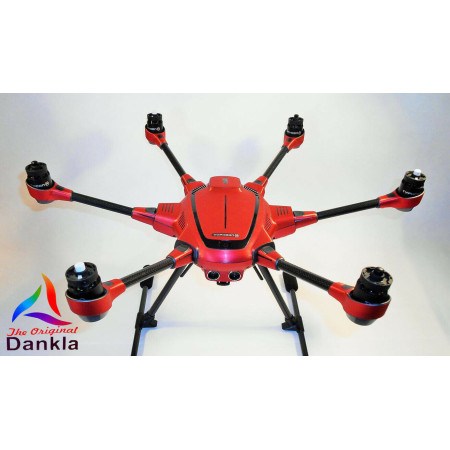 YUNEEC TYPHOON HPLUS - SKIN - ALU ROT GEBÜRSTET / Wrap / Decal / Folie / Drohne