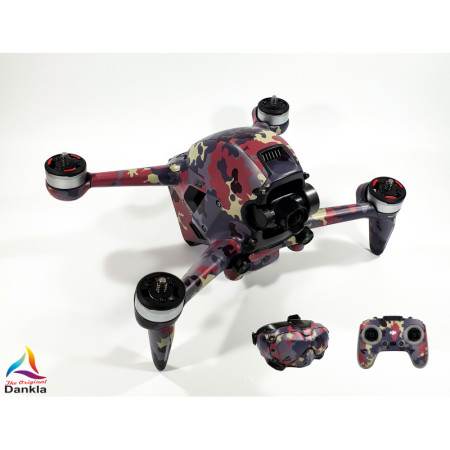 DJI FPV - SKIN - Design: Flecktarn + Goggles