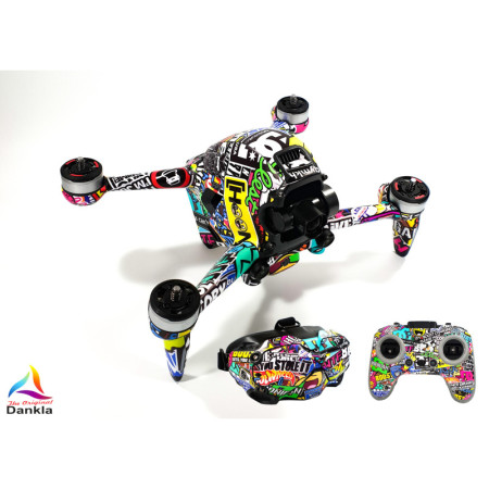 DJI FPV - SKIN - Design: Stickerbomb + Goggles