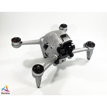 DJI FPV - SKIN - Honeycomb Silbergrau