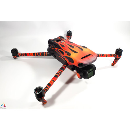 DJI MAVIC 3 - SKIN - DESIGN: Flames - 5 Batterien