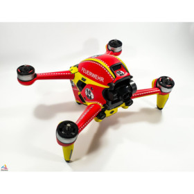DJI FPV - SKIN - Design: Feuerwehr * + Goggles - Wrap / Decal / Zubehör
