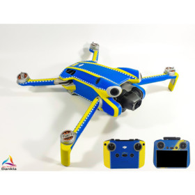 DJI MINI 4 PRO – SKIN – DESIGN: Polizei ohne Schrift und Wappen + 10x Akku- sowie DJI RC2 + RC-N2 Folie