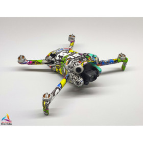 DJI MINI 4 PRO – SKIN – DESIGN: STICKERBOMB + 10x Akku- sowie DJI RC2 + RC-N2 Folie