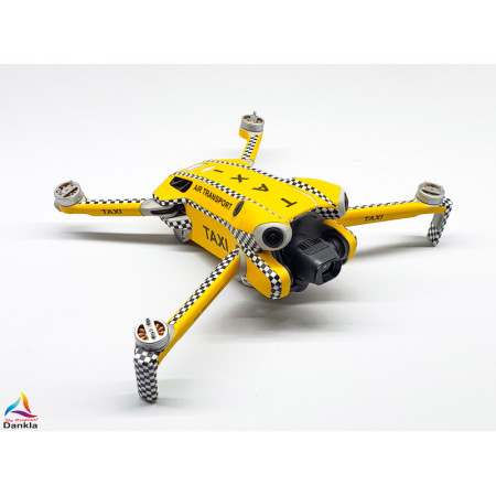 DJI MINI 4 PRO – SKIN – DESIGN: TAXI + 10x Akku- sowie DJI RC2 + RC-N2 Folie