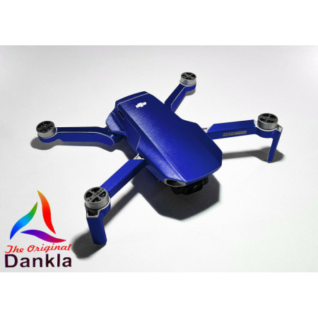 DJI MINI 4K - SKIN- ALU BLAU GEBÜRSTET/BLUE BRUSHED- Decal - Wrap - Folie