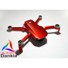 DJI MINI 4K - SKIN - ALU ROT GEBÜRSTET / RED BRUSHED - Decal - Wrap - Folie