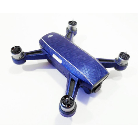 DJI SPARK - SKIN - HONEYCOMB BLAU - Decal - Wrap - Folie