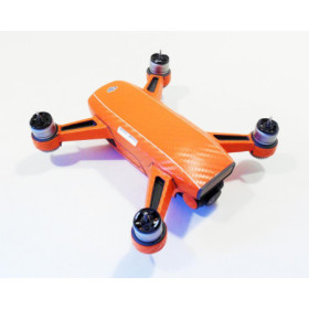 DJI SPARK - SKIN - Carbon Orange - Decal - Wrap - Folie