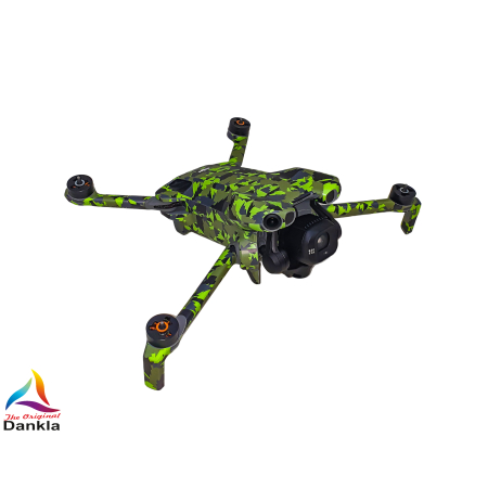 DJI Mini 5 Pro - Skin - Design: Green Flash - inkl. 6x Batteriefolie und RC-N3 + RC2 Controllerfolie