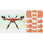 YUNEEC TYPHOON HPLUS - SKIN - CHROM ROT / RED / Wrap / Decal / Drohne