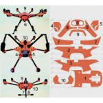 YUNEEC TYPHOON HPLUS - SKIN - METALLIC ROTBRAUN / REDBROWN / Wrap/Decal/Drohne