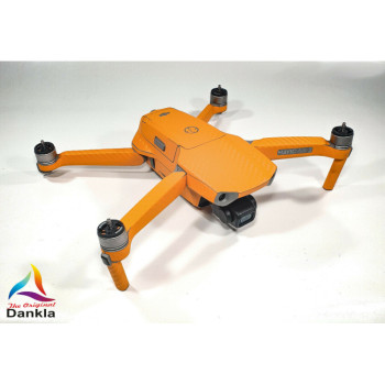 DJI MAVIC AIR 2  + RC - SKIN - CARBON ORANGE - 3-5x Batterie / Folie / Decal