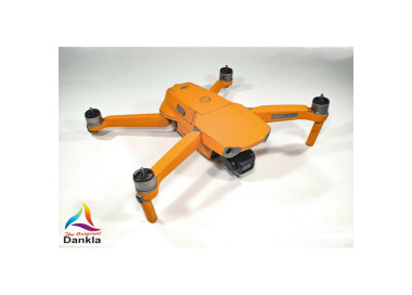 DJI MAVIC AIR 2  + RC - SKIN - CARBON ORANGE - 3-5x Batterie / Folie / Decal