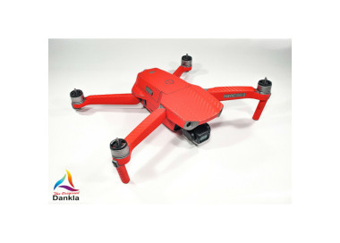 DJI MAVIC AIR 2  + RC - SKIN - CARBON ROT / RED - 3-5x Batterie / Folie / Decal