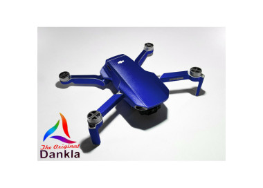 DJI MINI 2 - SKIN- ALU BLAU GEBÜRSTET/BLUE BRUSHED- Decal - Wrap -  Folie - Foil