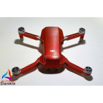 DJI MINI 2 - SKIN- ALU ROT GEBÜRSTET / RED BRUSHED- Decal - Wrap -  Folie - Foil