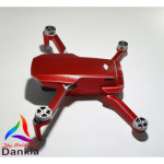 DJI MINI 2 - SKIN- ALU ROT GEBÜRSTET / RED BRUSHED- Decal - Wrap -  Folie - Foil