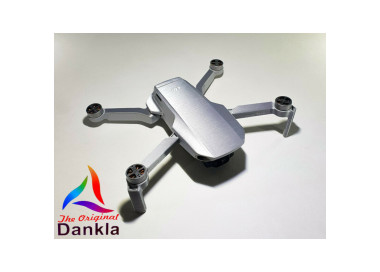 DJI MINI 2 - SKIN- ALU SILBER GEBÜRSTET / SILVER BRUSHED - Decal - Wrap -  Folie