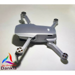 DJI MINI 2 - SKIN- ALU SILBER GEBÜRSTET / SILVER BRUSHED - Decal - Wrap -  Folie