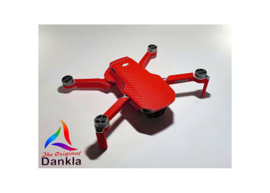 DJI MINI 2 - SKIN - CARBON ROT / CARBON RED - Decal - Wrap - Folie