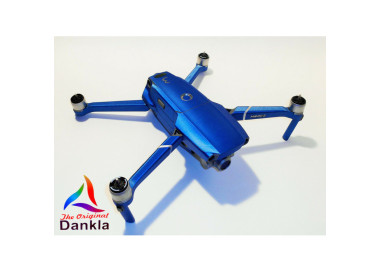 DJI MAVIC 2 PRO/ZOOM- SKIN - ALU BLAU GEBÜRSTET/ALU BLUE BRUSHED - 3-5 Batterien