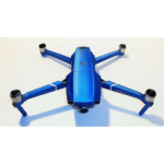 DJI MAVIC 2 PRO/ZOOM- SKIN - ALU BLAU GEBÜRSTET/ALU BLUE BRUSHED - 3-5 Batterien