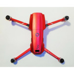 DJI MAVIC 2 PRO/ZOOM- SKIN - ALU ROT GEBÜRSTET / ALU RED BRUSHED - 3-5 Batterien