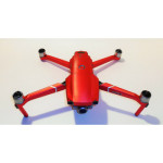 DJI MAVIC 2 PRO/ZOOM- SKIN - ALU ROT GEBÜRSTET / ALU RED BRUSHED - 3-5 Batterien