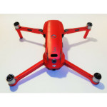 DJI MAVIC 2 PRO/ZOOM- SKIN - ALU ROT GEBÜRSTET / ALU RED BRUSHED - 3-5 Batterien