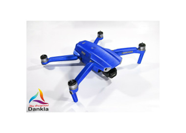 DJI MAVIC AIR 2  + RC - SKIN - ALU BLAU GEBÜRSTET - 3-5x Batterie / Folie/Decal