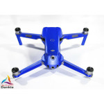 DJI MAVIC AIR 2  + RC - SKIN - ALU BLAU GEBÜRSTET - 3-5x Batterie / Folie/Decal