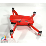 DJI MAVIC AIR 2  + RC - SKIN - ALU ROT GEBÜRSTET - 3-5x Batterie / Folie/Decal