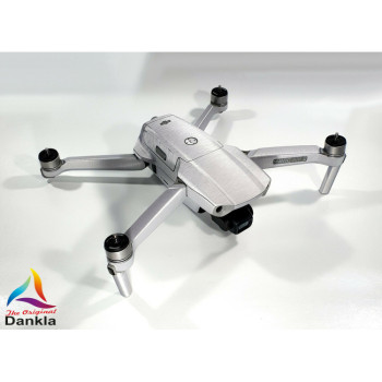 DJI MAVIC AIR 2  + RC - SKIN - ALU SILBER GEBÜRSTET - 3-5x Batterie / Folie