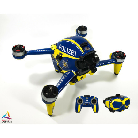 DJI FPV - SKIN - Design: Polizei * + Goggles - Wrap / Decal / Zubehör